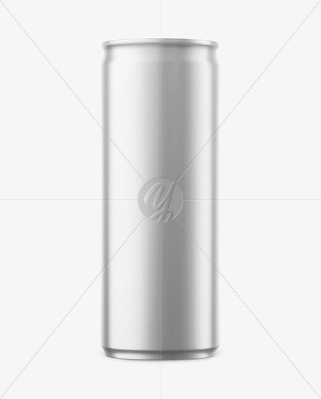 Matte Metallic Can Mockup