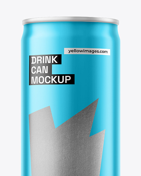 Matte Metallic Can Mockup