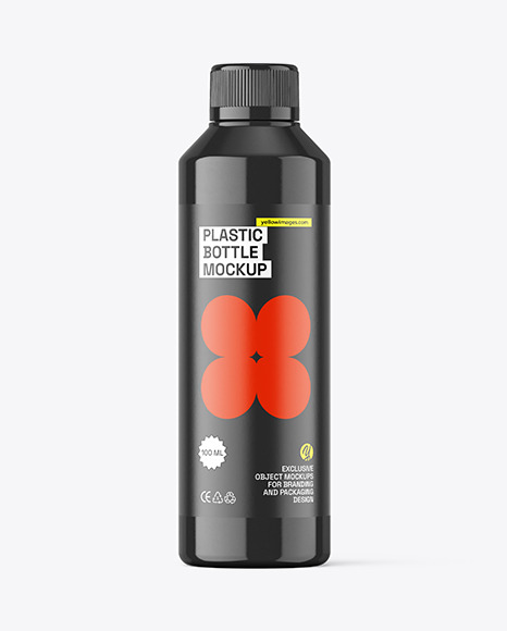 Glossy Plastic Bottle Mockup