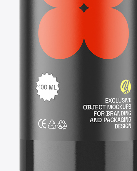 Glossy Plastic Bottle Mockup