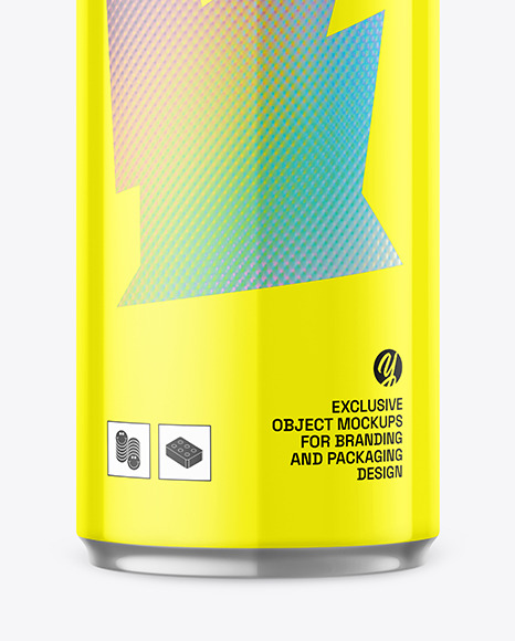 Glossy Can Mockup