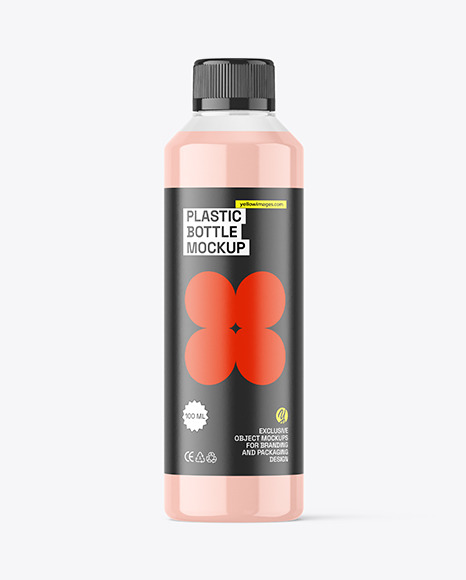 Clear Plastic Bottle Mockup