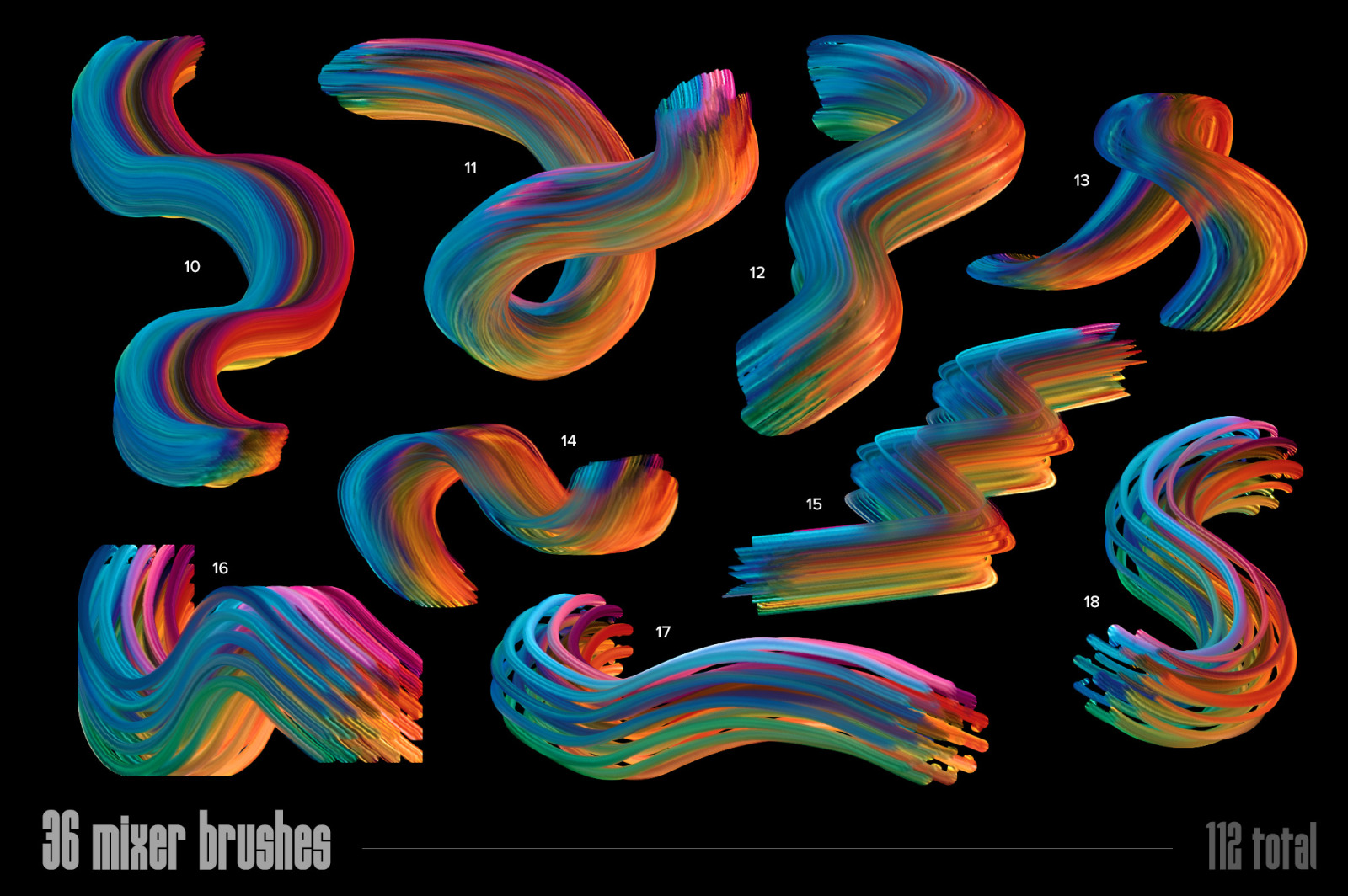 Multicolor Brush Bundle for Photoshop Multicolor Brush Bundle for Photoshop