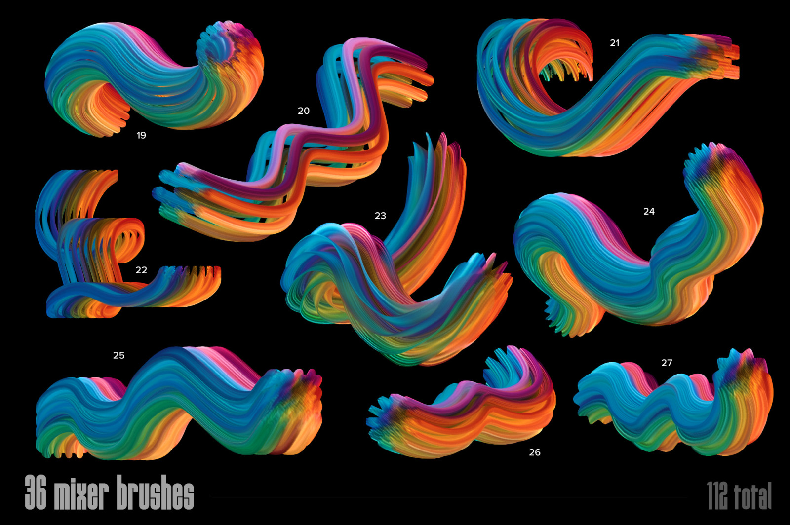 Multicolor Brush Bundle for Photoshop Multicolor Brush Bundle for Photoshop