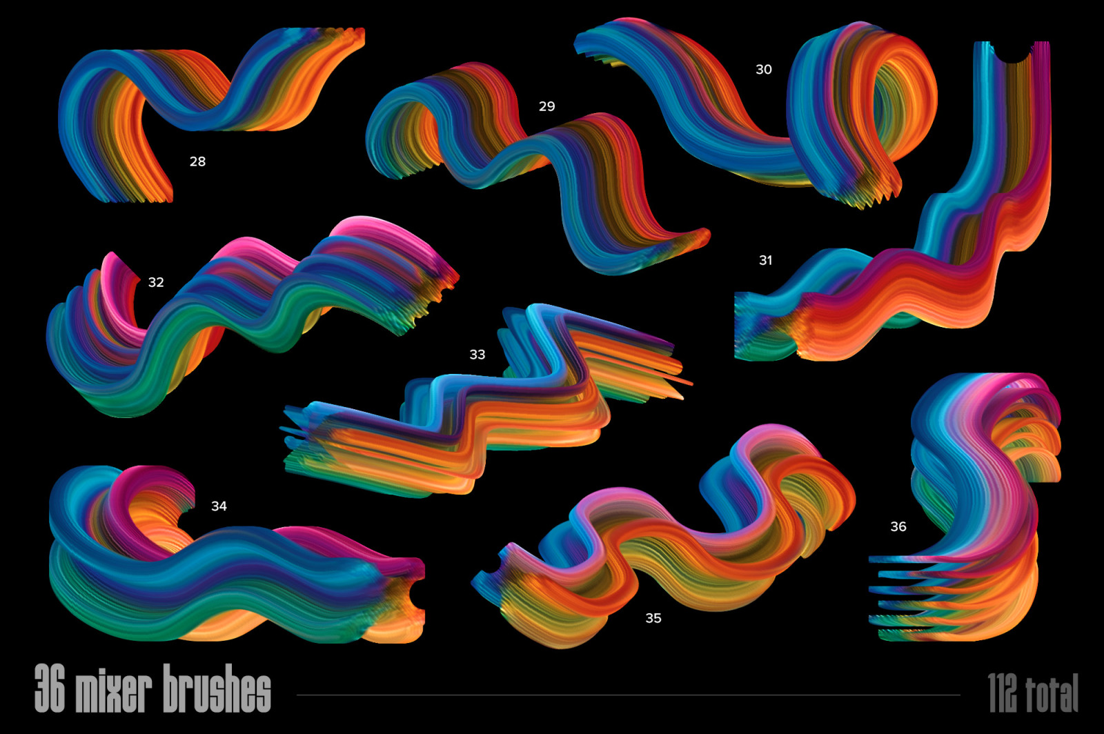 Multicolor Brush Bundle for Photoshop Multicolor Brush Bundle for Photoshop