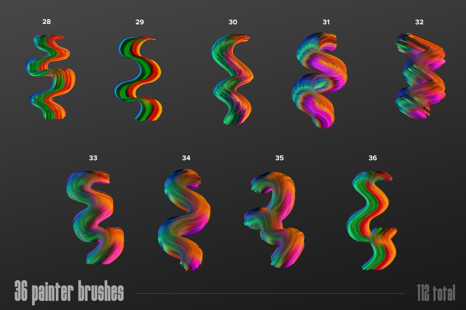 Multicolor Brush Bundle for Photoshop Multicolor Brush Bundle for Photoshop