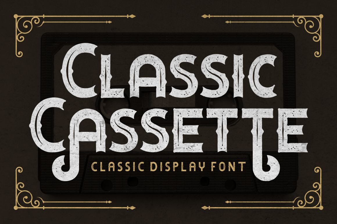 Classic Cassette - Classic Display Font Classic Cassette - Classic Display Font
