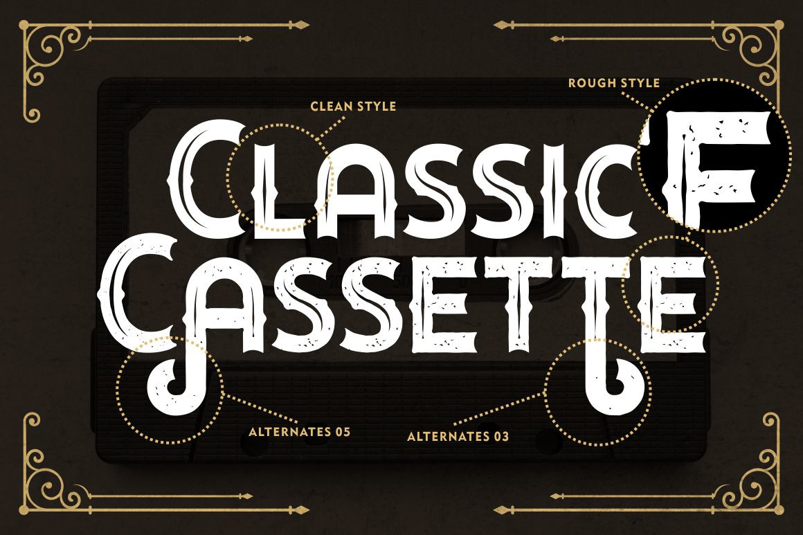 Classic Cassette - Classic Display Font Classic Cassette - Classic Display Font