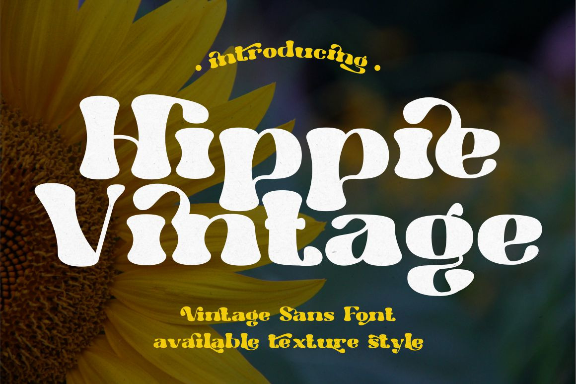 Hippie Vintage - Vintage Sans Font Hippie Vintage - Vintage Sans Font