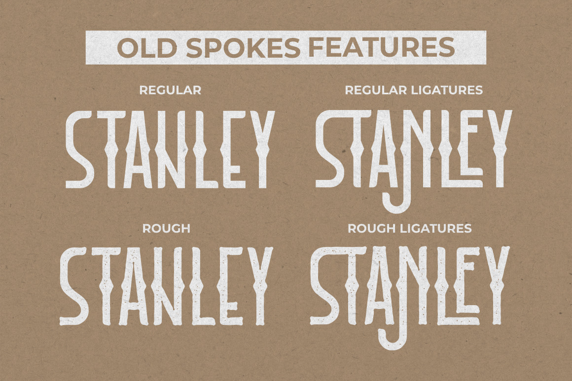 Old Spokes - Vintage Display Font Old Spokes - Vintage Display Font