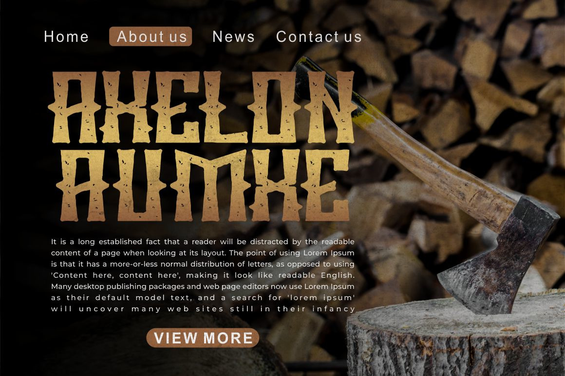 Wooden Bridge - Vintage Display Font Wooden Bridge - Vintage Display Font