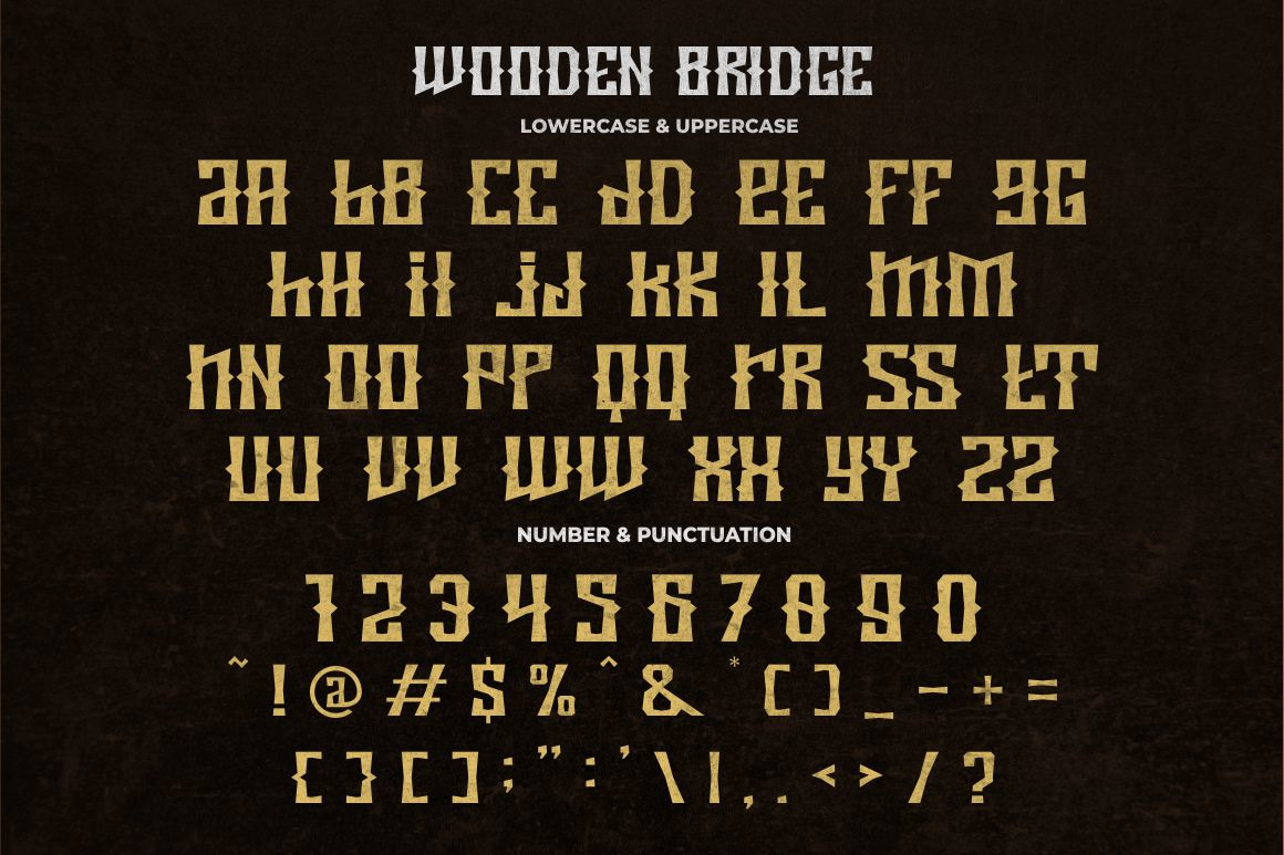 Wooden Bridge - Vintage Display Font Wooden Bridge - Vintage Display Font