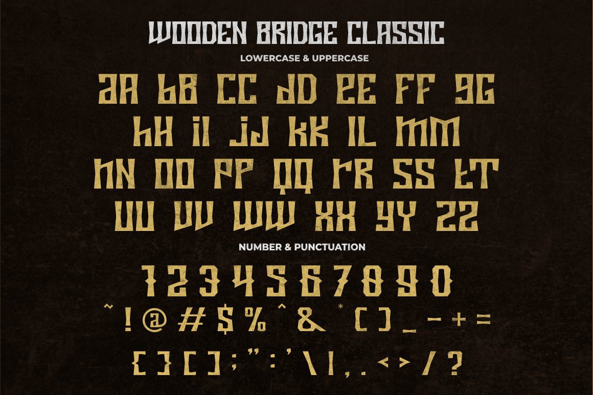 Wooden Bridge - Vintage Display Font