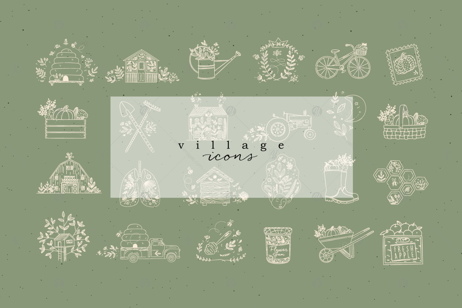 Village Graphic Icons Village Graphic Icons