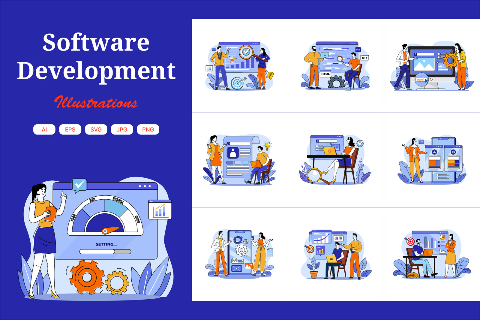 M687_Software Development Illustration Pack M687_Software Development Illustration Pack