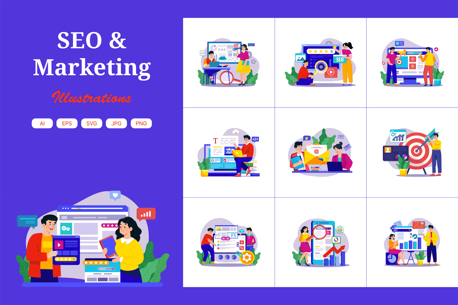 M688_SEO & Marketing Illustration Pack M688_SEO & Marketing Illustration Pack
