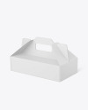 Cardboard Paper Box w/ Handle Mockup