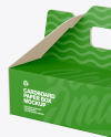 Cardboard Paper Box w/ Handle Mockup