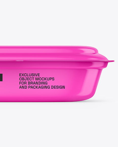 Glossy Food Container Mockup