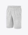 Melange Knitted Shorts Mockup