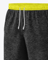 Melange Knitted Shorts Mockup