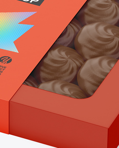 Box of Chocolate Sweets Mockup