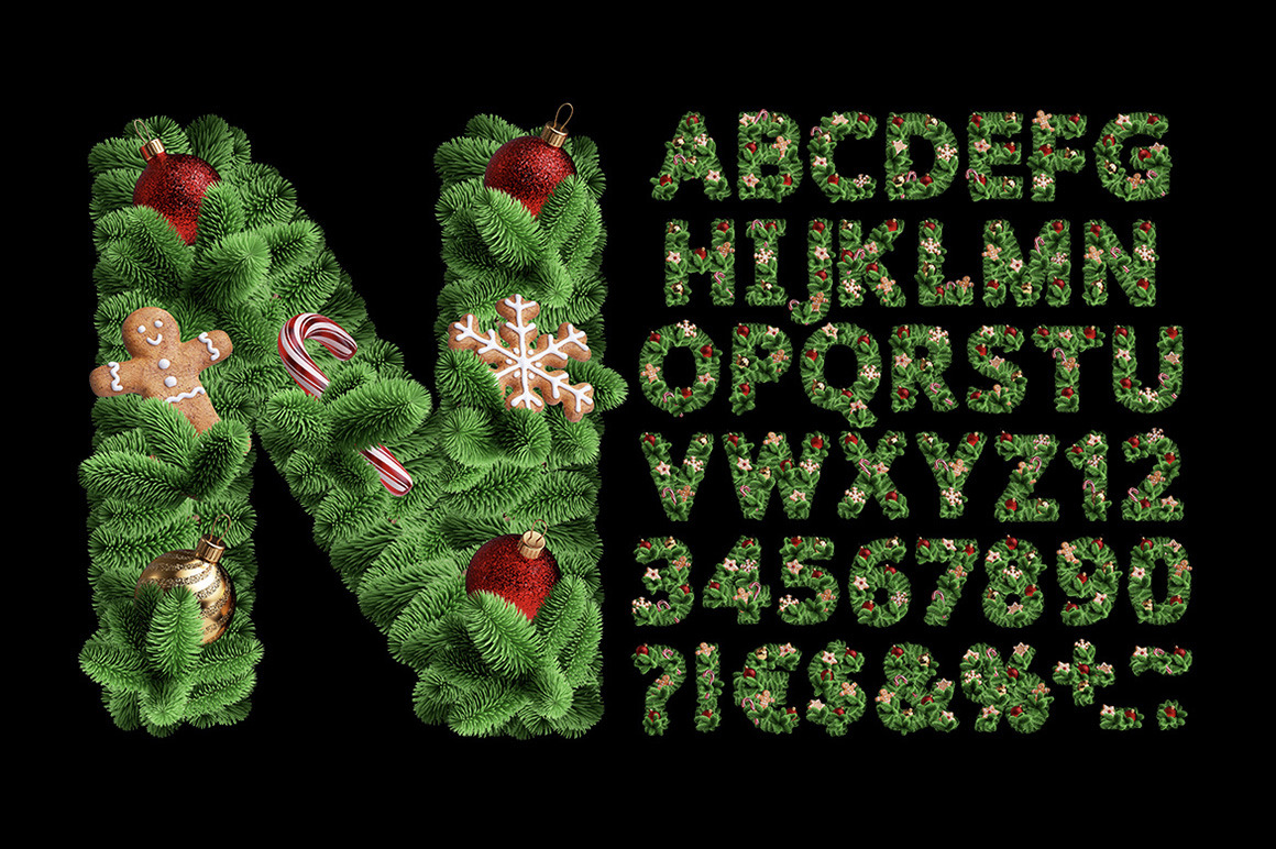 Christmas Fir Font