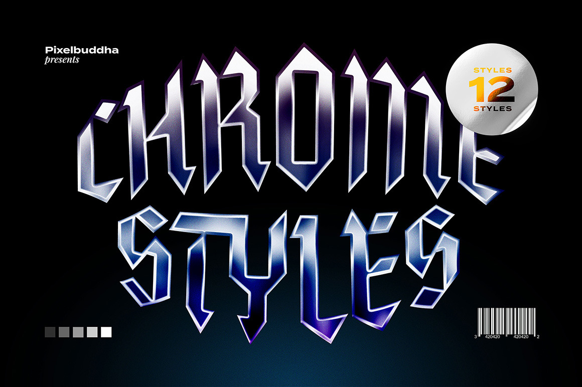 Galactic Chrome Text Styles