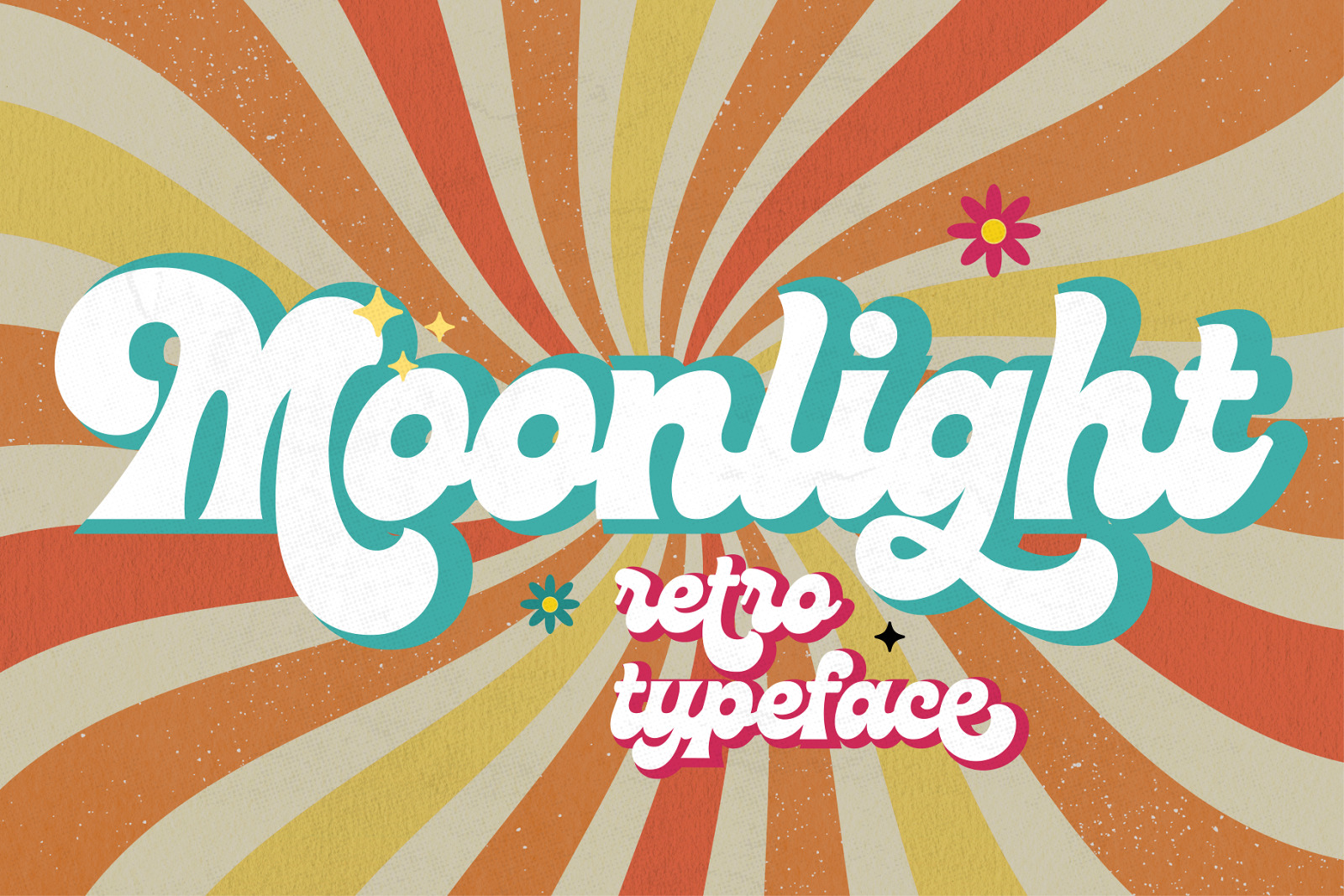 Moonlight - Groovy Disco Typeface Moonlight - Groovy Disco Typeface