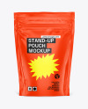 Glossy Stand Up Pouch Mockup