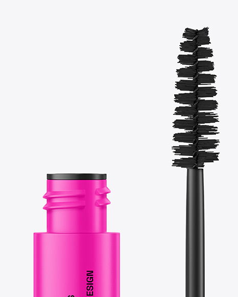 Opened Matte Mascara Tube Mockup - Free Download Images High Quality