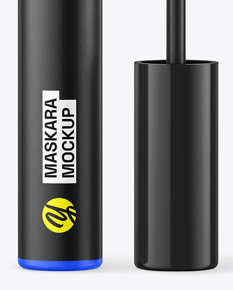 Opened Matte Mascara Tube Mockup