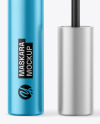 Opened Matte Metallic Mascara Tube Mockup