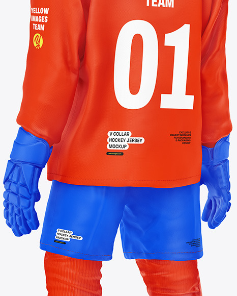 Hockey Uniform Kit Mockup – Half Side View