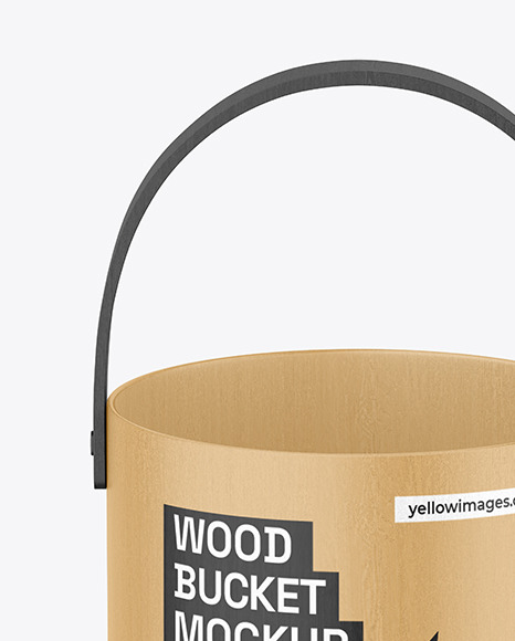 Wooden Bucket Mockup