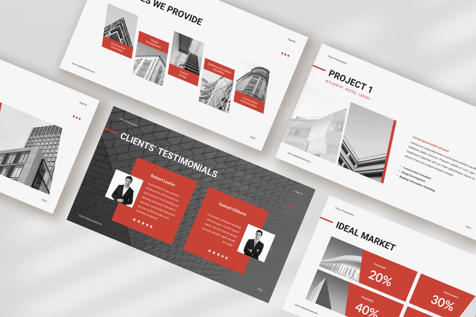 Chevro – classic white clean modern pitch deck presentation template Chevro – classic white clean modern pitch deck presentation template