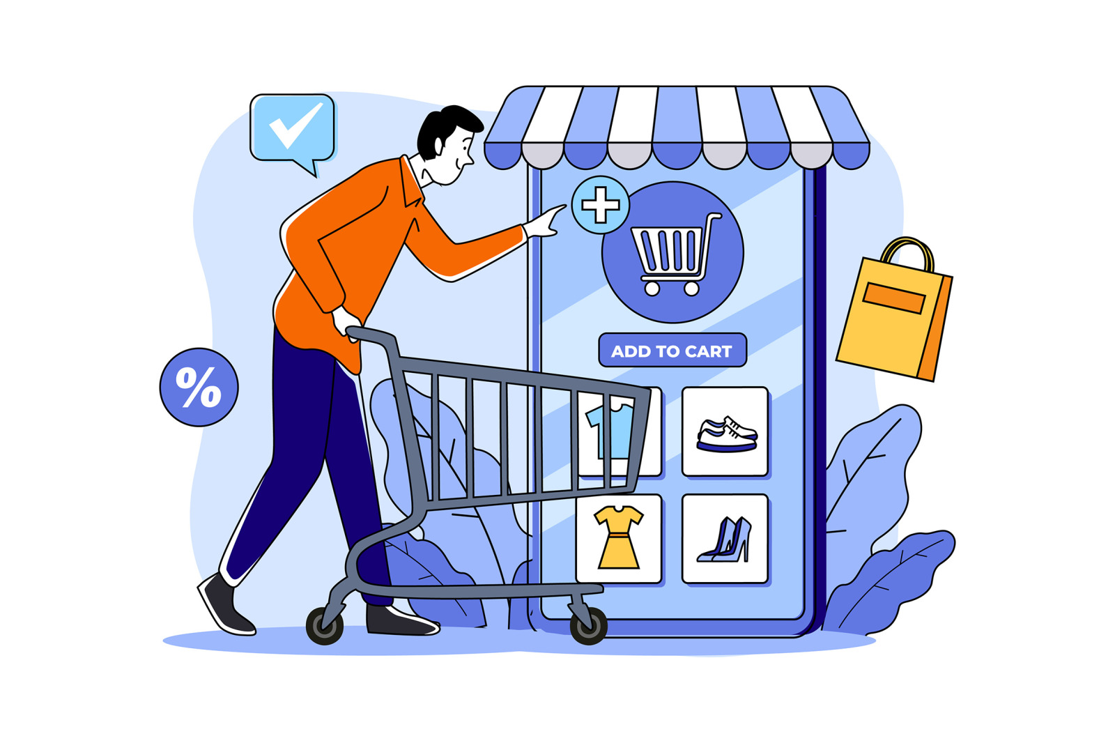 M686_Online Shopping Illustration Pack_Part 01 M686_Online Shopping Illustration Pack_Part 01