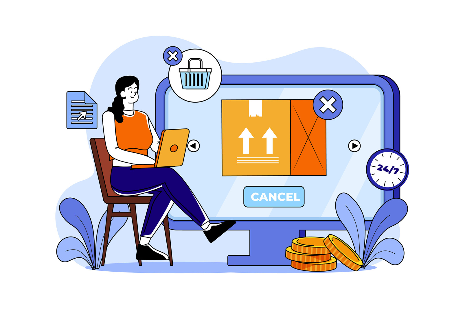 M686_Online Shopping Illustration Pack_Part 01 M686_Online Shopping Illustration Pack_Part 01