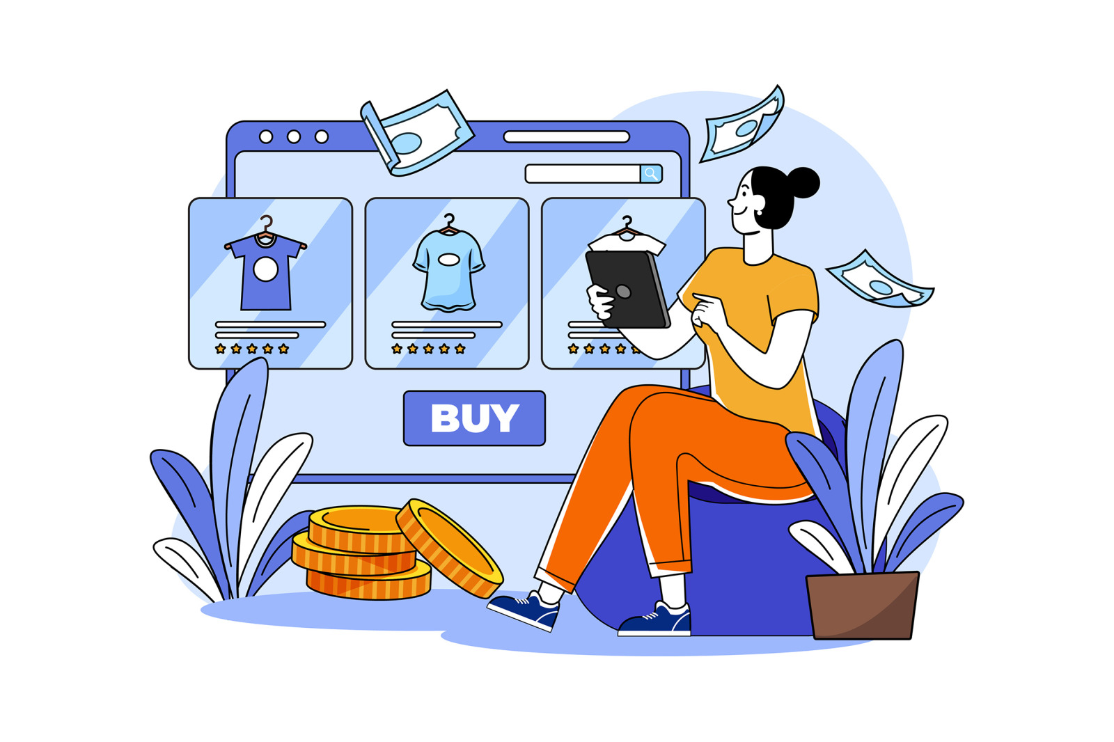 M686_Online Shopping Illustration Pack_Part 01 M686_Online Shopping Illustration Pack_Part 01
