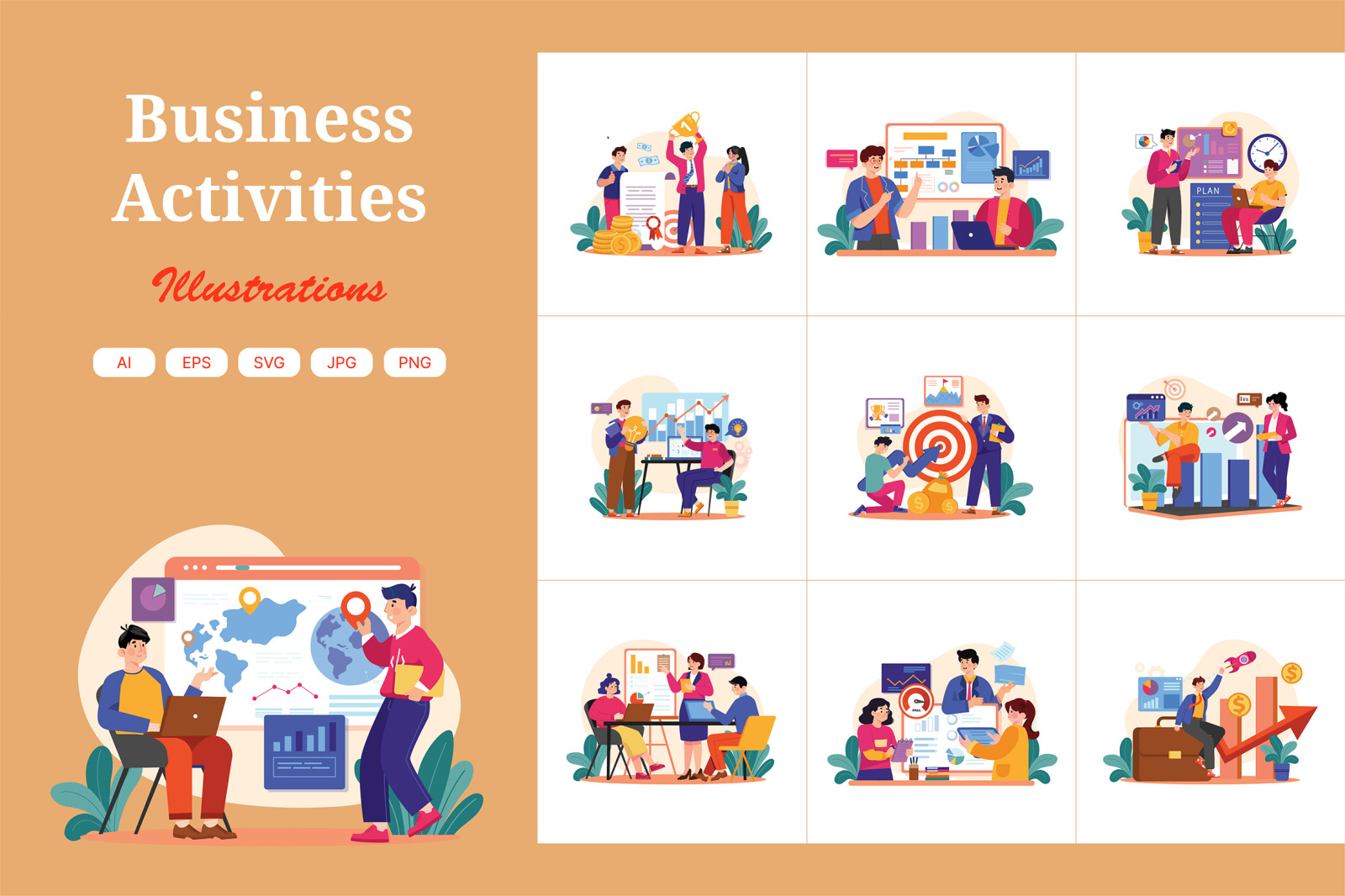 M689_Business Activities Illustration Pack M689_Business Activities Illustration Pack