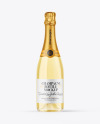 Clear Glass White Champagne Bottle Mockup Clear Glass White Champagne Bottle Mockup