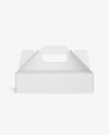 Corrugated Paper Box w/ Handle Mockup