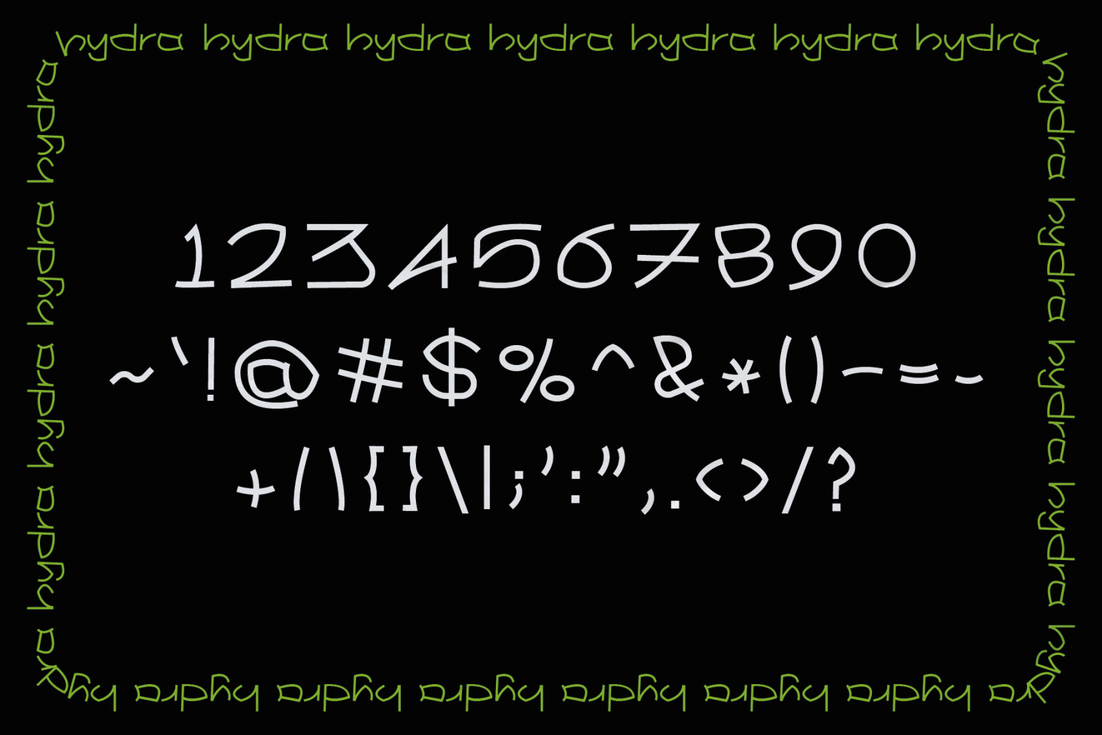 Hydra - Experimental Typeface Hydra - Experimental Typeface