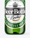 Green Glass Beer Bottle Mockup