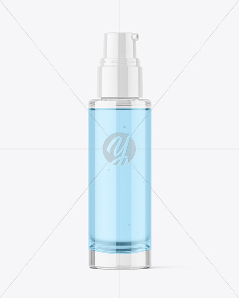 Clear Airless Pump Bottle Mockup