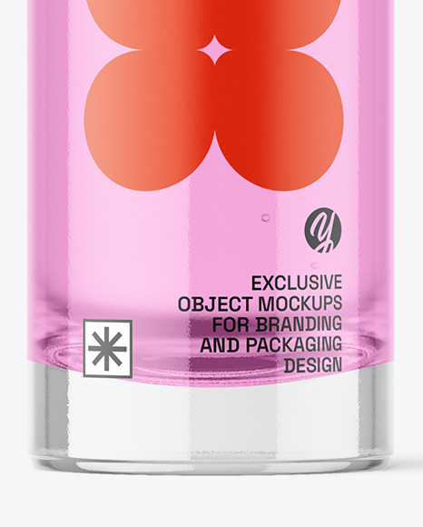 Clear Airless Pump Bottle Mockup