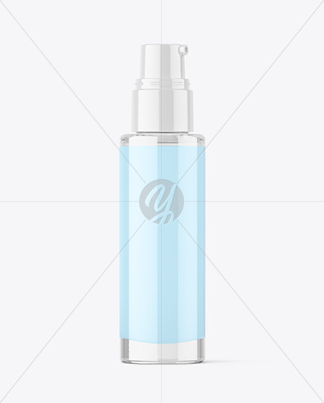 Clear Airless Pump Bottle Mockup