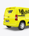 Panel Van Mockup - Back Half Side View