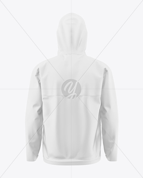 Men's Windbreaker Jacket Mockup - Back View