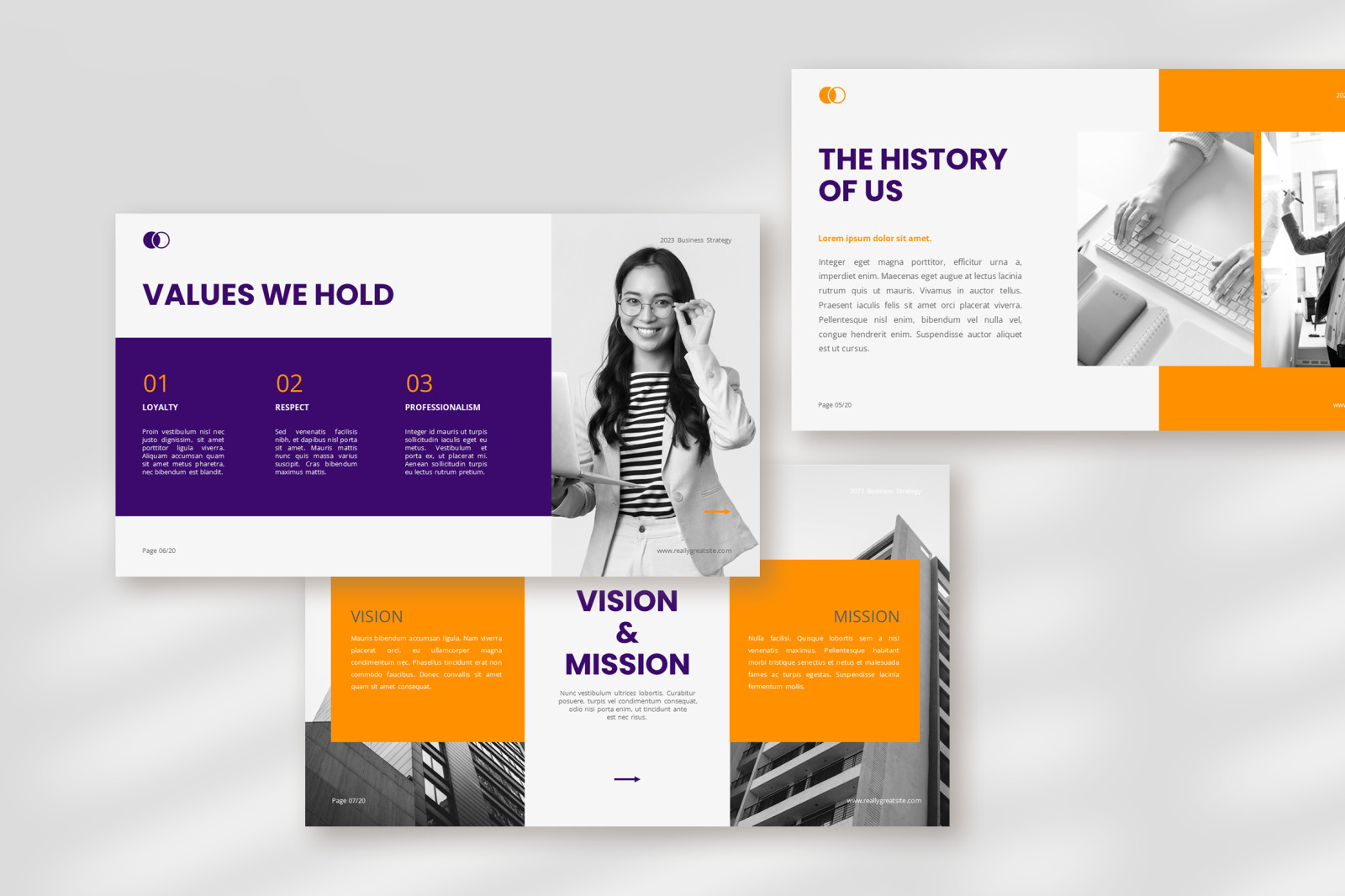 Petra – purple blossom modern business proposal presentation